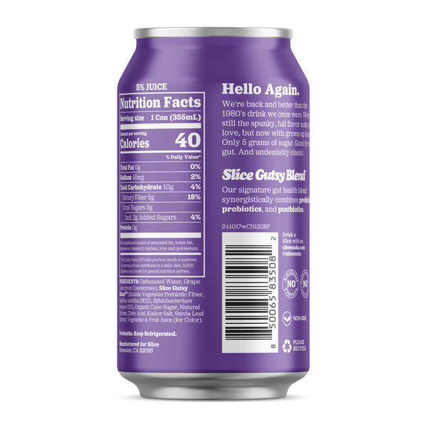 Slice Grape Healthy Soda