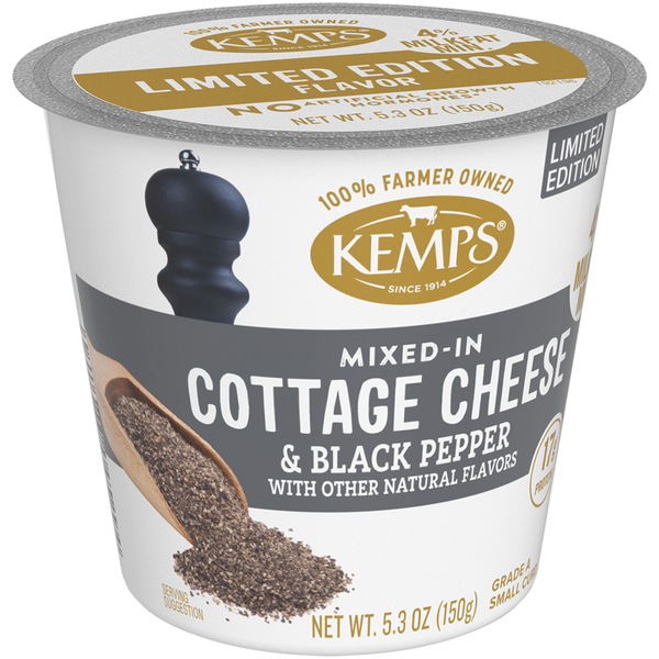 Kemps Limited Edition Cottage Cheese & Black Pepper 4% Small Curd