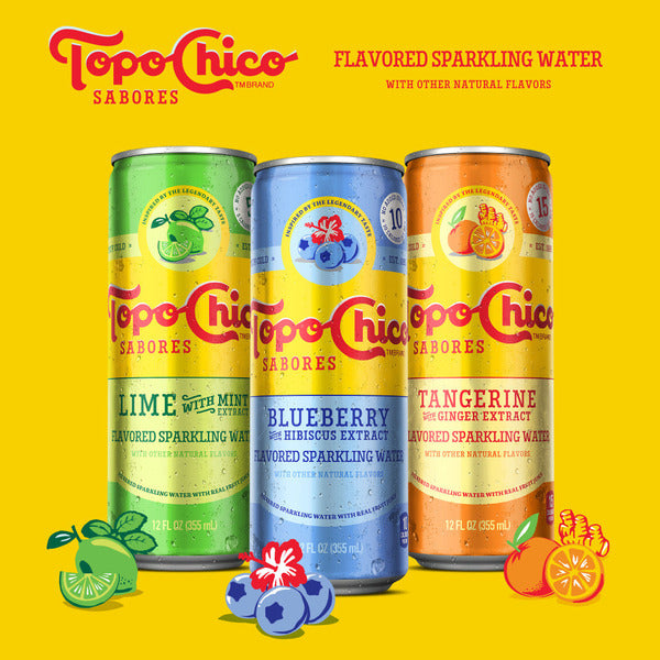 Topo Chico Sabores Lime with Mint Extract Sparkling Water Cans