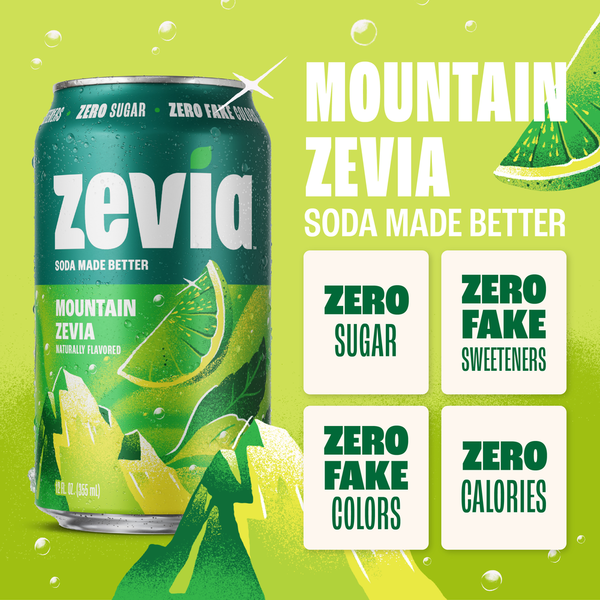 Zevia Zero Calorie Soda Mountain