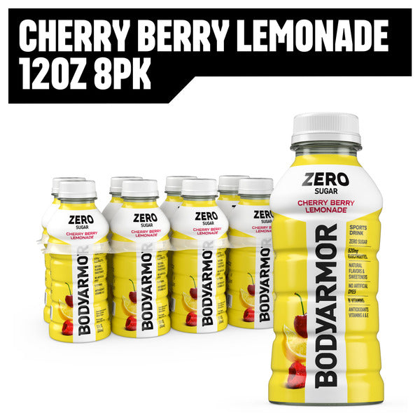 BODYARMOR Cherry Berry Lemonade Zero Sugar Sports Drink Bottles