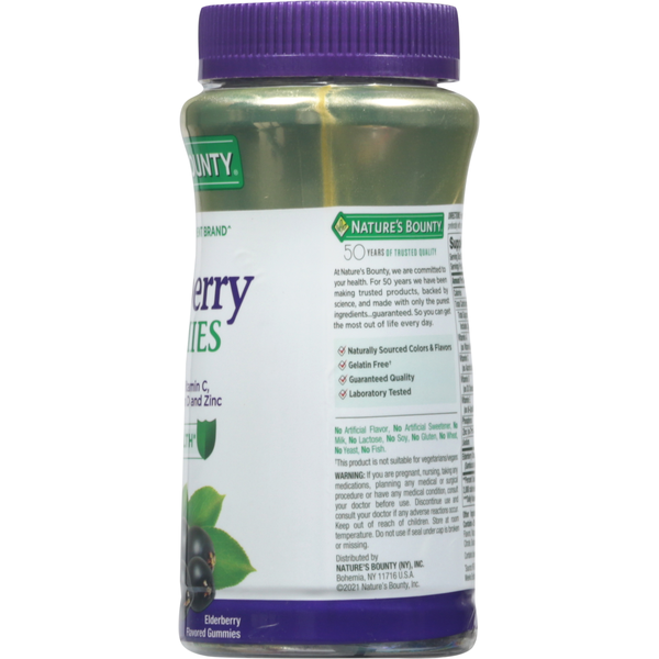 Nature's Bounty Elderberry, 100 mg, Gummies