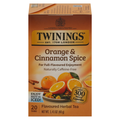 Twinings Flavored Herbal Tea, Caffeine-Free, Orange & Cinnamon Spice, Bags