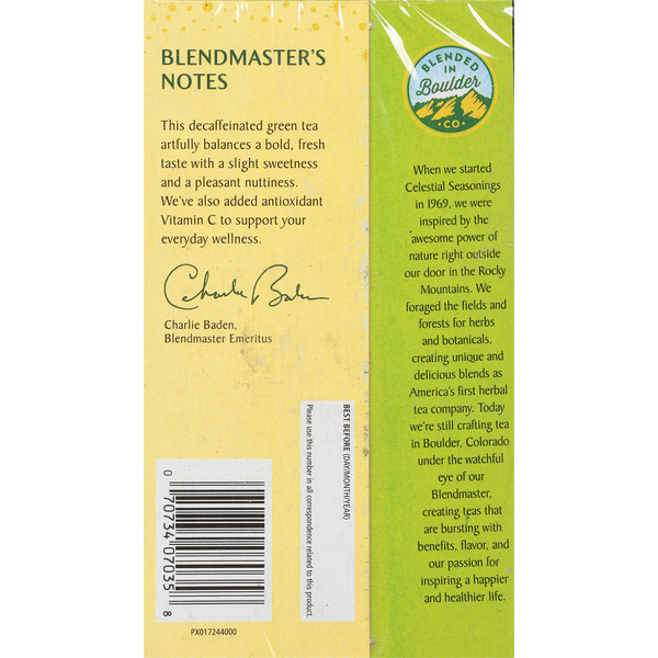 Celestial Seasonings Decaf Green Tea with White Tea