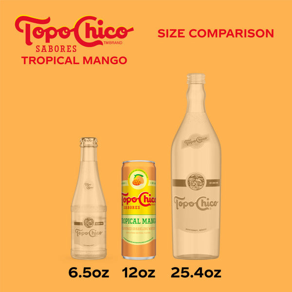 Topo Chico Sabores Tropical Mango Sparkling Water Cans