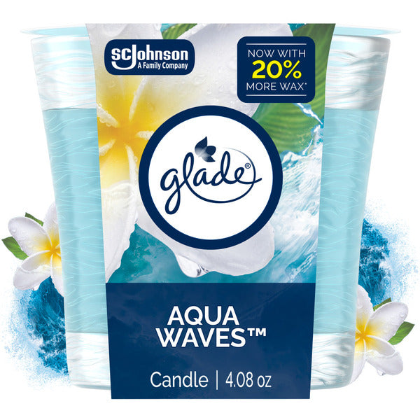 Glade Single Wick Candle, Aqua Waves