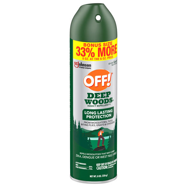 Off!® Deep Woods Insect Repellent Aerosol Spray, up to 8 Hours of Protection