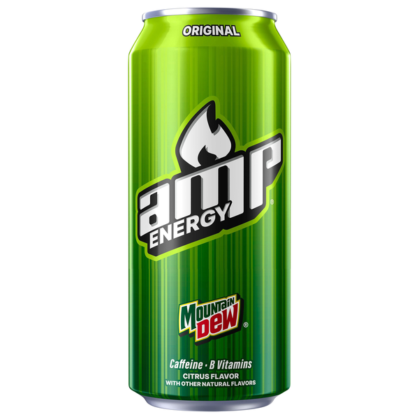 AMP Energy Mountain Dew Original Citrus Flavor Energy Drink