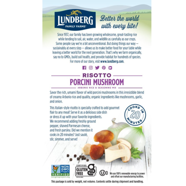 Lundberg Family Farms Organic Porcini Mushroom Risotto