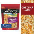 Sargento Natural Cheddar Jack Shredded Cheese, Fine Cut
