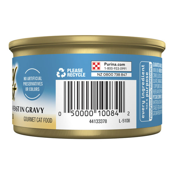 Purina Fancy Feast Grilled Ocean Whitefish & Tuna Feast in Gravy Wet Cat Food