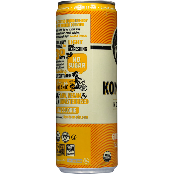 Liquid Remedy No Sugar Ginger Lemon Kombucha