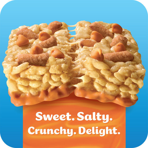 Kellogg's Rice Krispies Treats Bliss Caramel Sea Salt Pretzel Crispy Marshmallow Squares, Snack Bars, 6 Count