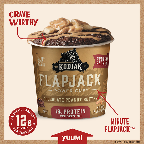 Kodiak Peanut Butter & Chocolate Flapjack Cup