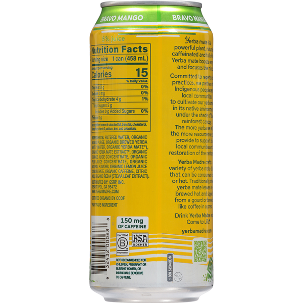 Yerba Madre Organic Bravo Mango Yerba Mate