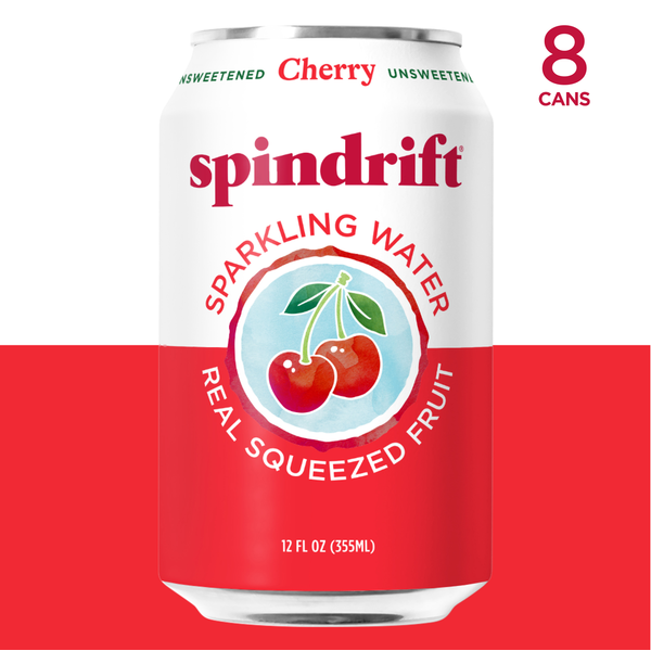 Spindrift Real Squeezed Fruit Unsweetened Cherry Sparkling Water