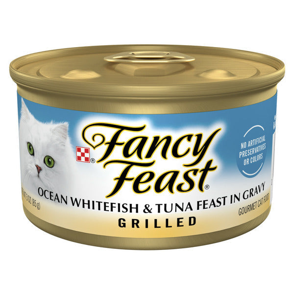 Purina Fancy Feast Grilled Ocean Whitefish & Tuna Feast in Gravy Wet Cat Food