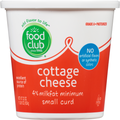 Food Club Cottage Cheese, Small Curd, 4% Milkfat Minimum