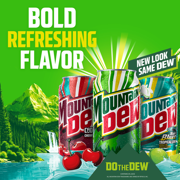 Mountain Dew Live Wire Soda Pop Citrus with Orange Natural and Artificial Flavor Soda