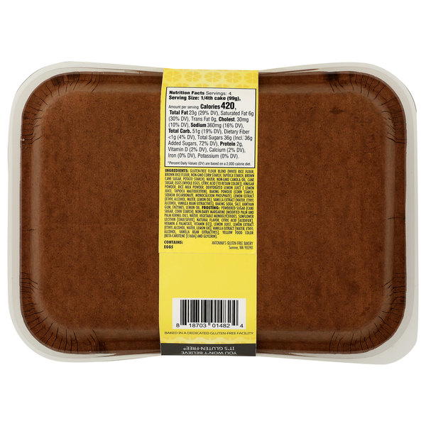Antonina's Gluten-free Bakery Cake Mini Sheet Lemon Squeeze Gf,Df, 14Oz, 9Pk