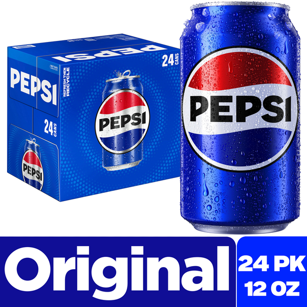 Pepsi Soda Cola 12 Fl Oz 24 Count