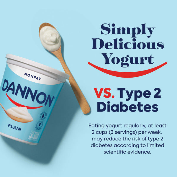 Dannon Plain Low Fat Yogurt, Excellent Source of Calcium and Good Source of Protein with the Rich and Creamy Taste of Plain Flavored Yogurt, 32 OZ Quart