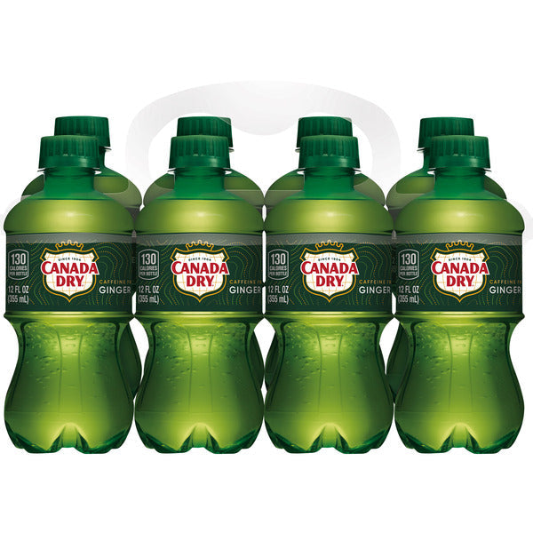 Canada Dry Ginger Ale Soda, 12 fl oz bottles, 8 pack