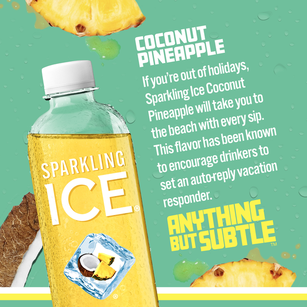 Sparkling Ice® Sparkling Water, Zero Sugar, Coconut Pineapple