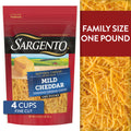 Sargento Shredded Mild Natural Cheddar Cheese, Fine Cut