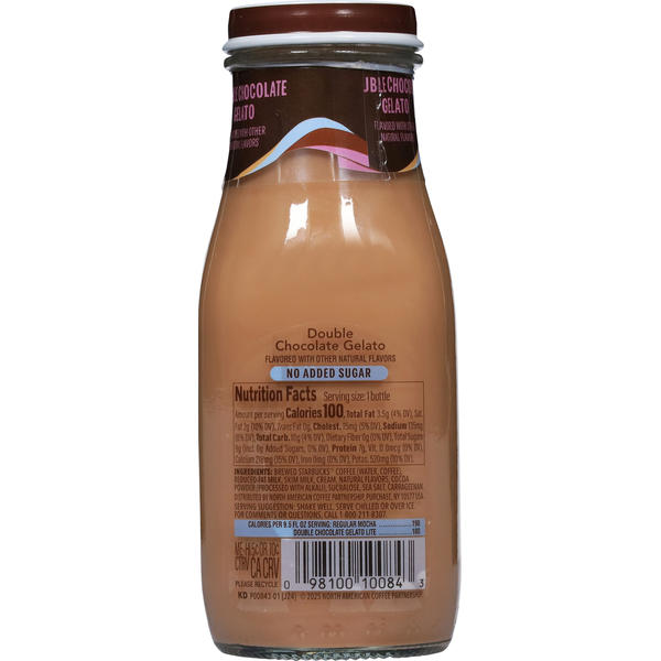 Starbucks Coffee Drink, Double Chocolate Gelato, Lite
