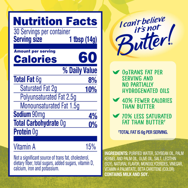 I Can't Believe It's Not Butter Olive Oil Spread