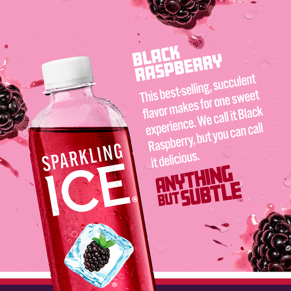 Sparkling Ice® Sparkling Water, Zero Sugar, Black Raspberry