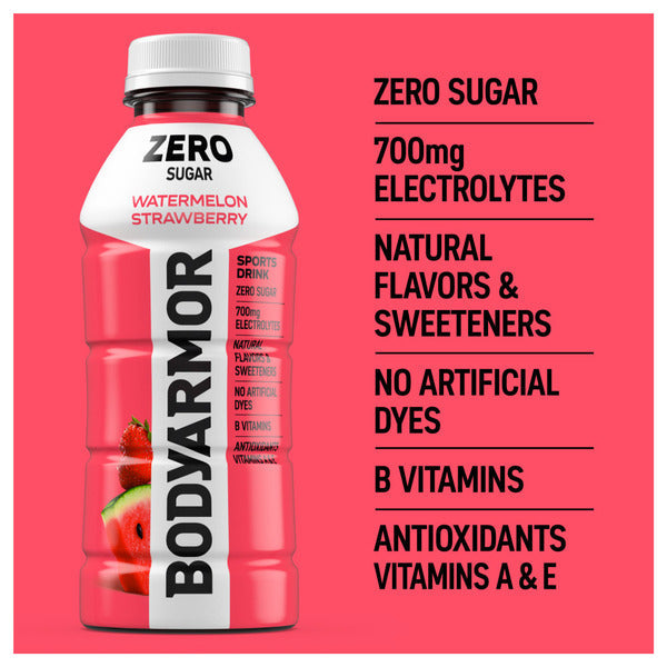 BODYARMOR Zero Sugar Watermelon Strawberry Sports Drink Bottle