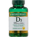 Nature's Bounty Vitamin D3, 125 mcg, Softgels️