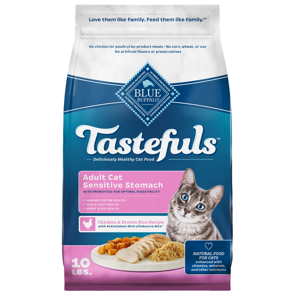 Blue Buffalo Tastefuls Sensitive Stomach Natural Adult Dry Cat Food, Chicken