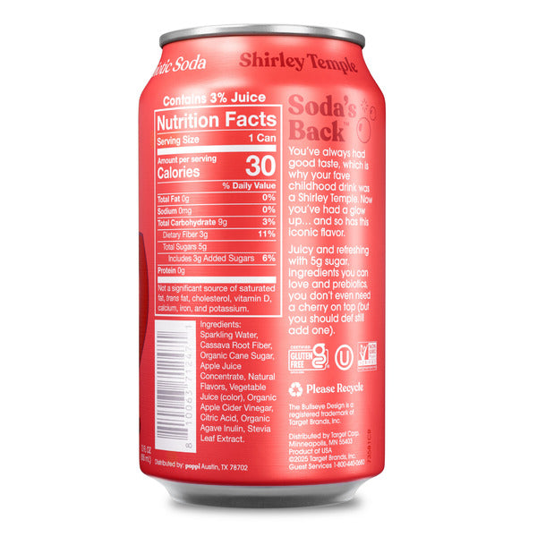 poppi  Shirley Temple Prebiotic Soda