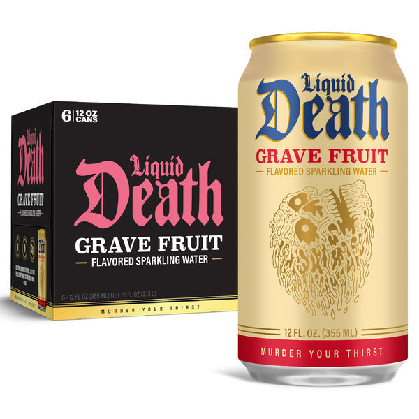 Liquid Death Grave Fruit Flavored Sparkling Water