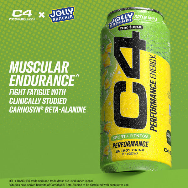 C4 Energy Performance Energy Drink Jolly Rancher Green Apple