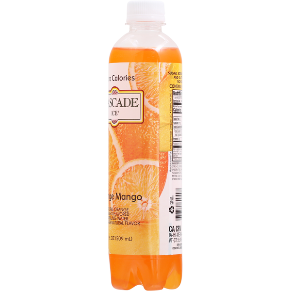 Cascade Ice Sparkling Water, Zero Calories, Orange Mango