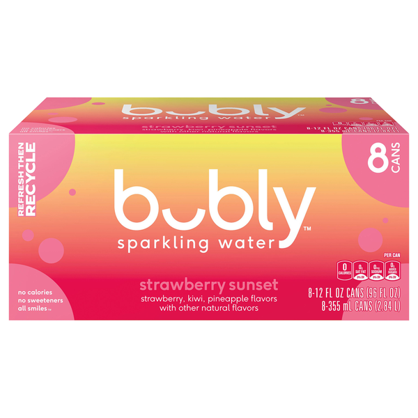bubly Sparkling Water, Strawberry Sunset