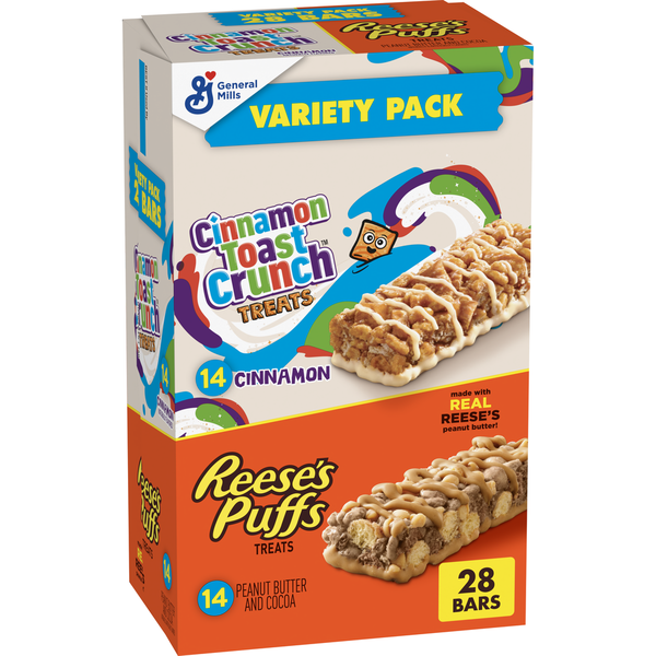 General Mills Cinnamon Toast Crunch and REESE'S Puffs Treat Bars
