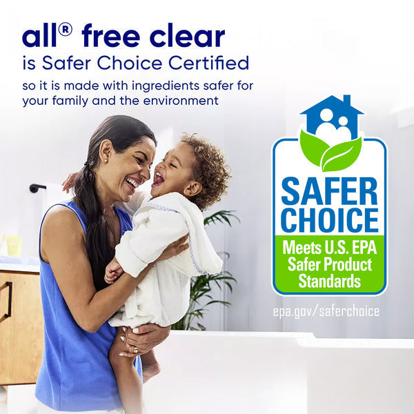 All Liquid Laundry Detergent, Free Clear, 30 Fluid Ounces, 24 Loads
