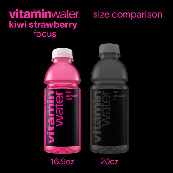 Vitaminwater Focus Kiwi Strawberry Flavored Water Beverage Bottles