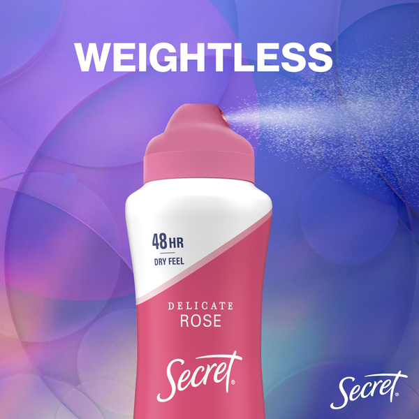 Secret Dry Spray Antiperspirant and Deodorant, Wild Rose and Argan Oil