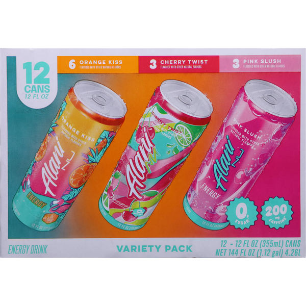 Alani Nu Orange Kiss/Cherry Twists/Pink Slush Energy Drink