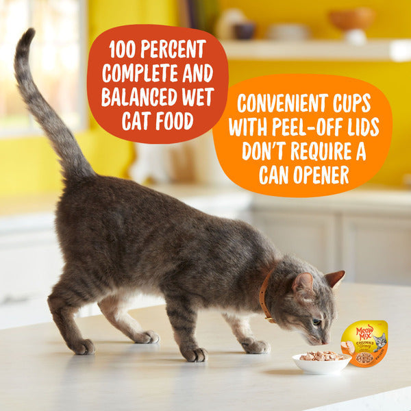 Meow Mix Chunks in Gravy Wet Cat Food With REAL Chicken Breast, 2.75 Oz. Cup (Packaging And Formulation Updates Underway)