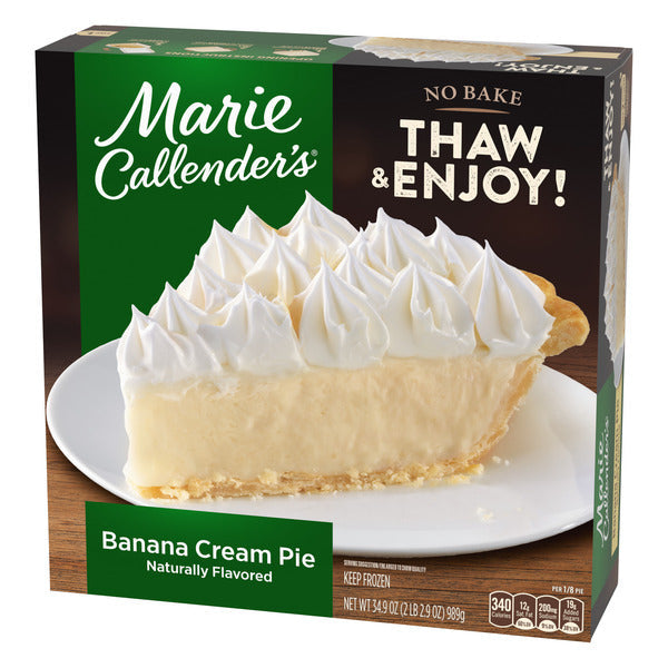 Marie Callender's Banana Cream Pie Thaw & Enjoy Frozen Dessert