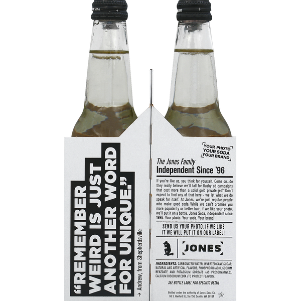 Jones Soda, Cane Sugar, Cream Flavor
