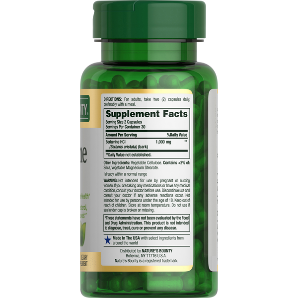 Nature's Bounty Berberine, 1000 mg, Capsules