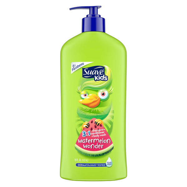 Suave Kids 3 in 1 Shampoo Conditioner Body Wash Watermelon Wonder